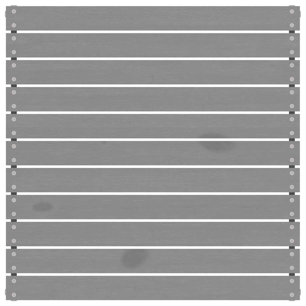 Grey Solid Pinewood Garden Footstool - Durable & Stylish