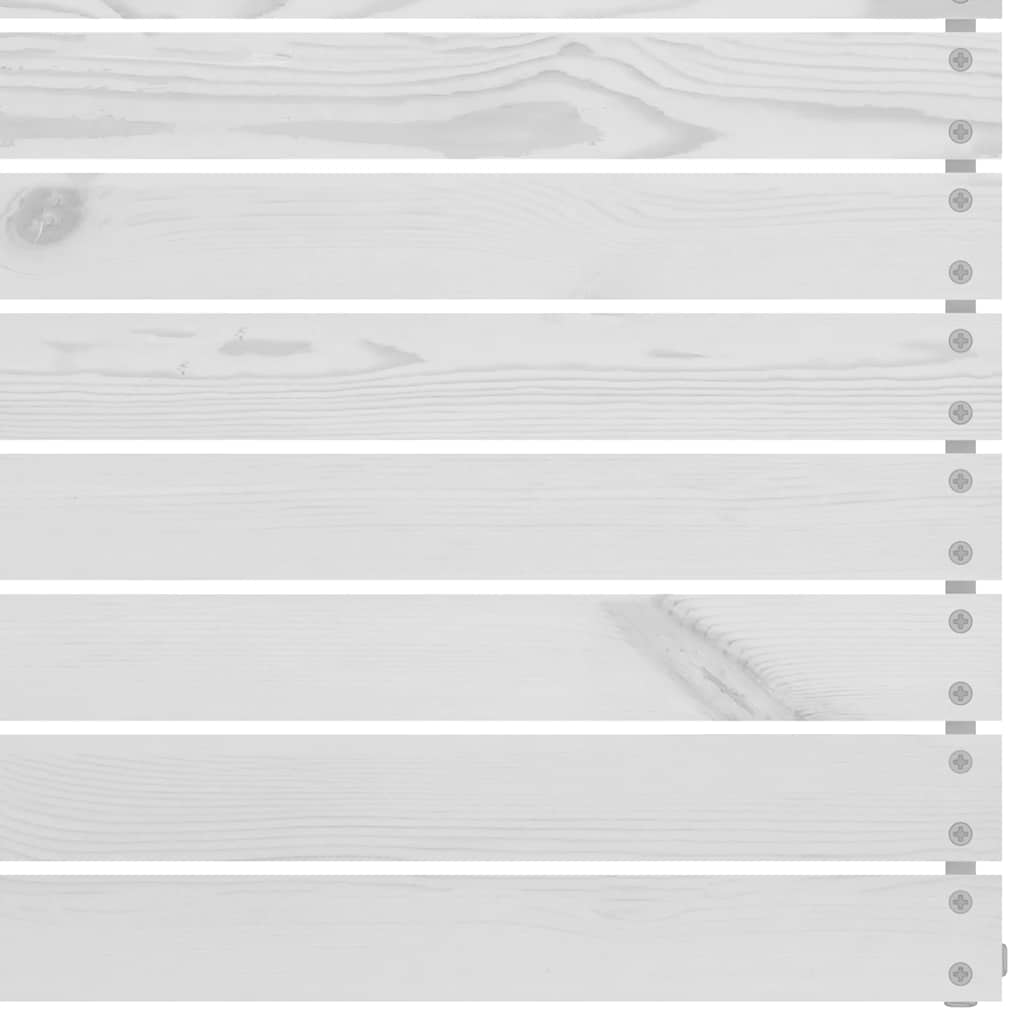 White Solid Pinewood Garden Corner Sofas Set - 2 Pieces