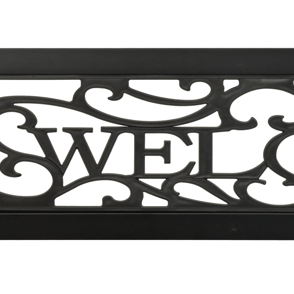 Elegant 125 cm Garden Bench - Durable Steel, Sleek Black Finish