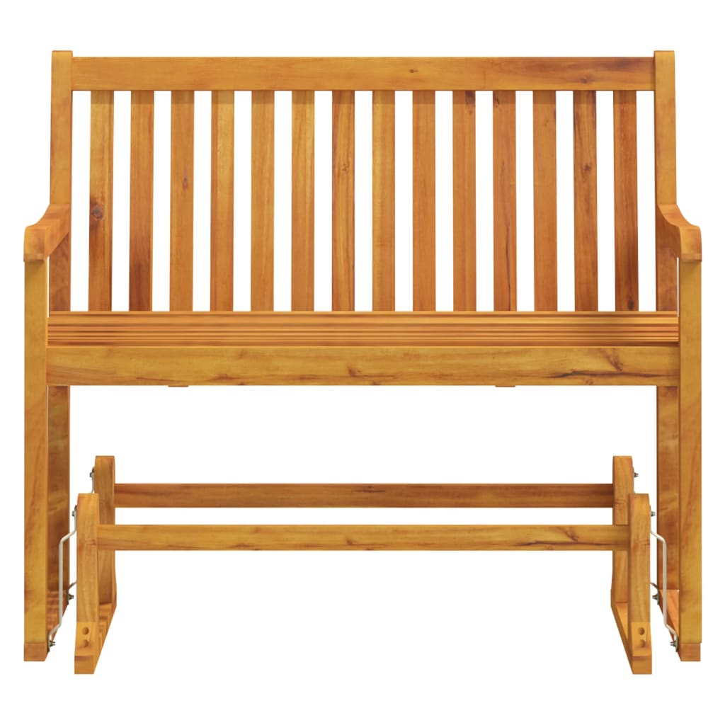 Solid Acacia Wood Garden Swing Bench 110cm - Natural Charm