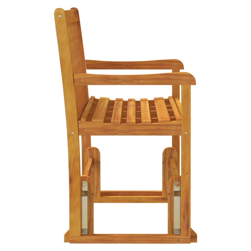 Solid Acacia Wood Garden Swing Bench 110cm - Natural Charm