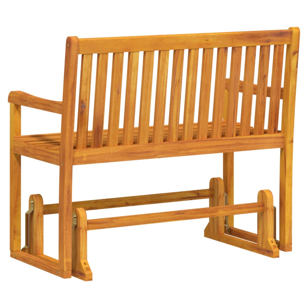 Solid Acacia Wood Garden Swing Bench 110cm - Natural Charm