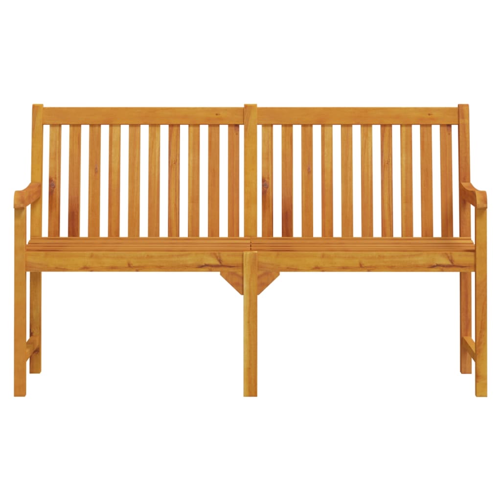 Solid Acacia Wood Garden Bench, 150 cm - Elegant Outdoor Seating