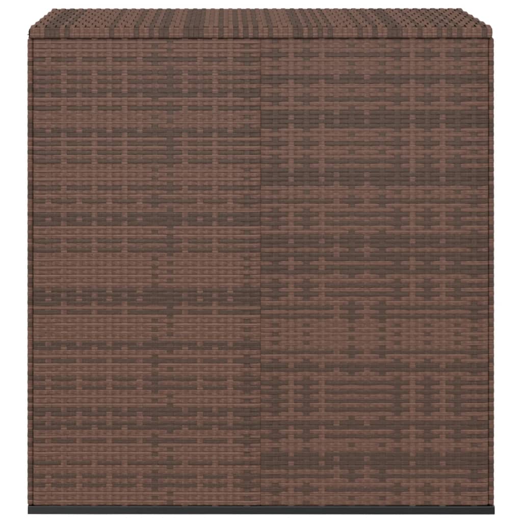 Brown PE Rattan Garden Cushion Box 100x49x103.5 cm - Stylish Storage