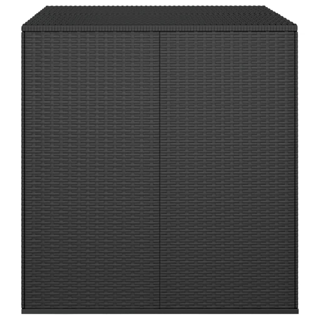 Black PE Rattan Garden Cushion Box 100x97.5x104 cm