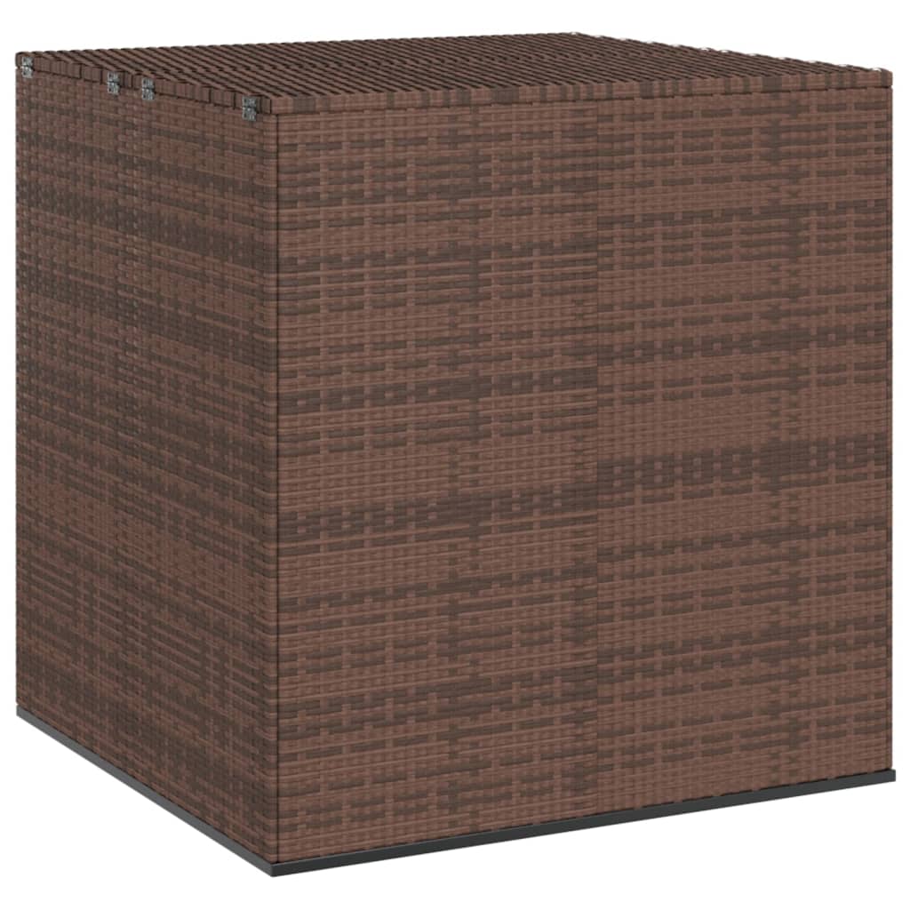 Brown PE Rattan Garden Cushion Box 100x97.5x104 cm - Stylish Storage