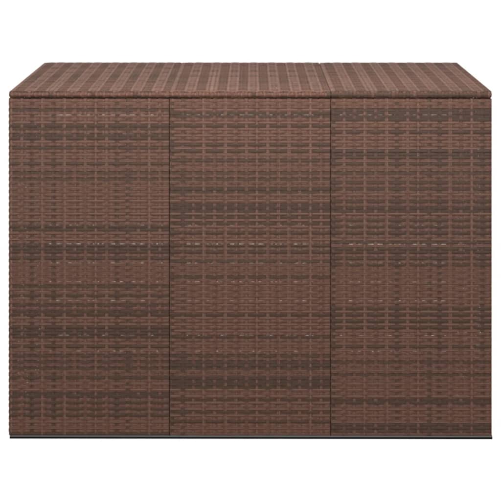 Brown PE Rattan Garden Cushion Box 145x100x103 cm - Stylish Storage
