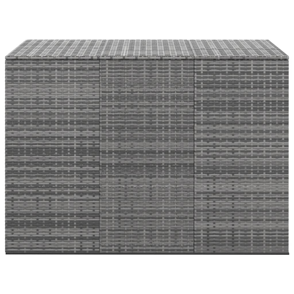 Grey PE Rattan Garden Cushion Box, 145x100x103 cm - Stylish Storage