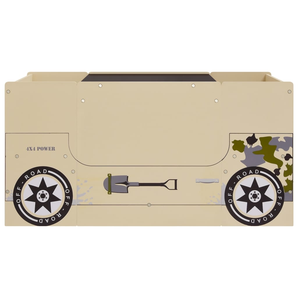 Kids Off-Road Car Table & Chair Set - Durable MDF, 3 Piece