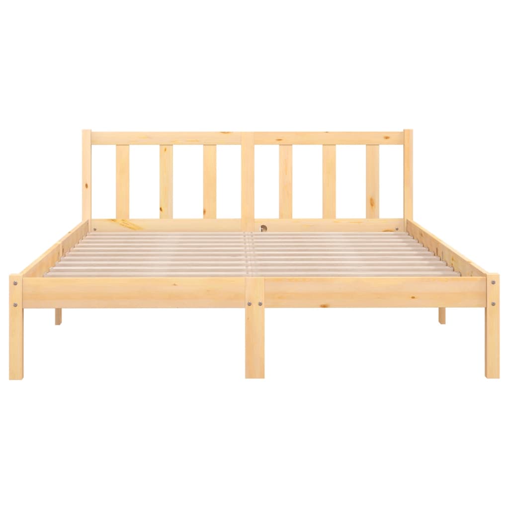 Solid Wood Bed Frame 140x190 cm - vidaXL Model 810062