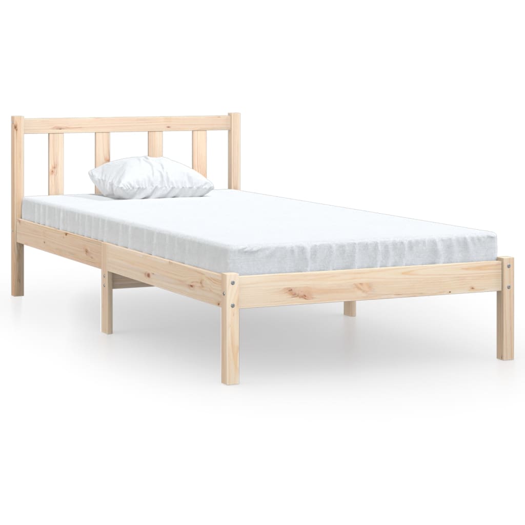 Solid Wood Bed Frame 100x200 cm - vidaXL 810072 (No Mattress)