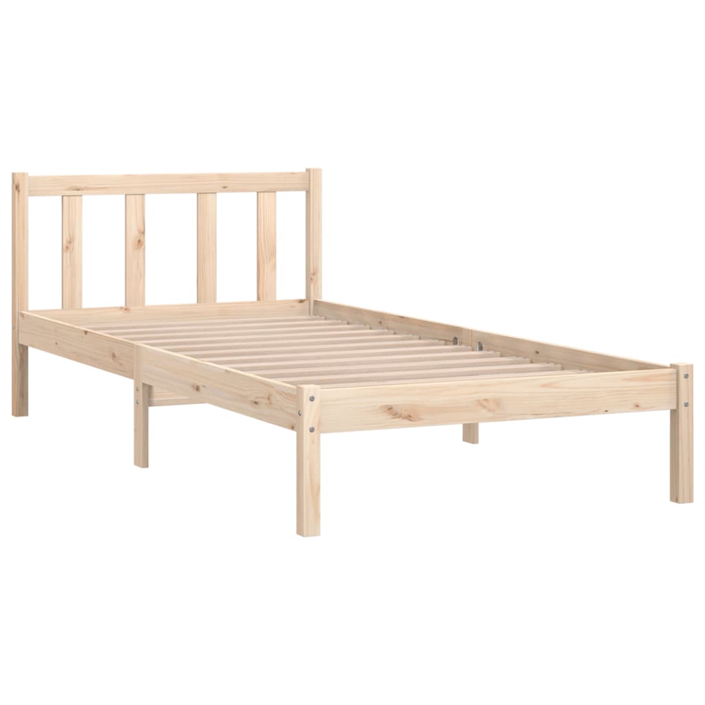 Solid Wood Bed Frame 100x200 cm - vidaXL 810072 (No Mattress)