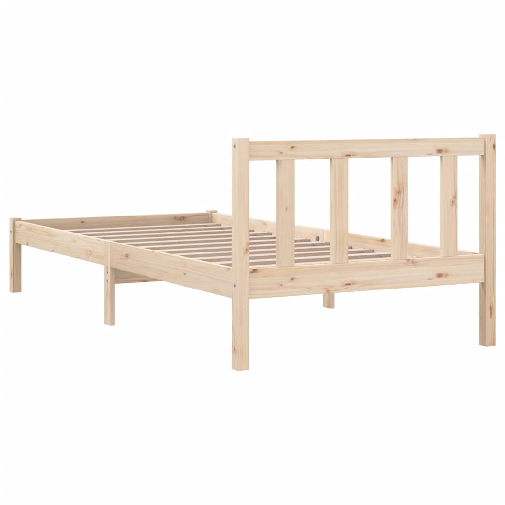 Solid Wood Bed Frame 100x200 cm - vidaXL 810072 (No Mattress)