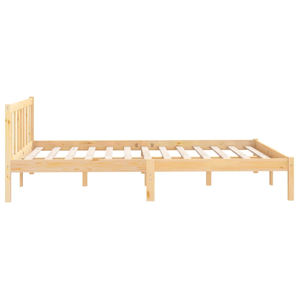 King Size Solid Pine Wood Bed Frame - No Mattress Included