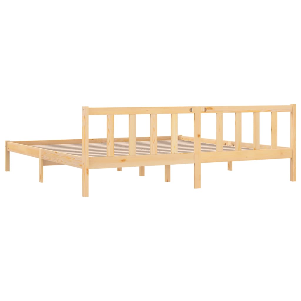 Solid Wood Super King Bed Frame — Elegant & Durable Design
