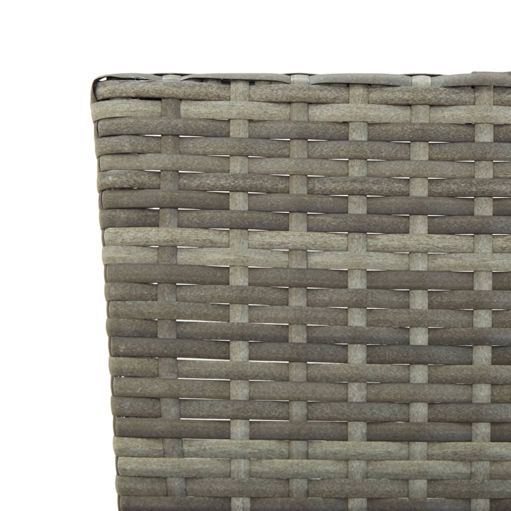 Grey Poly Rattan Garden Bench with Cushions - 176 cm Stylish Seating