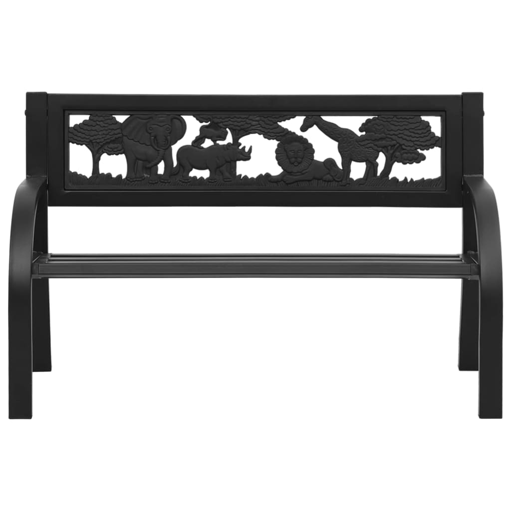 Durable Steel Children's Garden Bench - 86 cm, Weather-Resistant