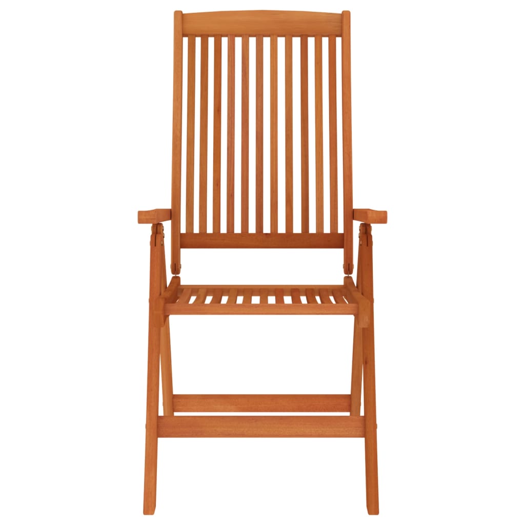 4-Piece Folding Garden Chairs in Solid Eucalyptus Wood