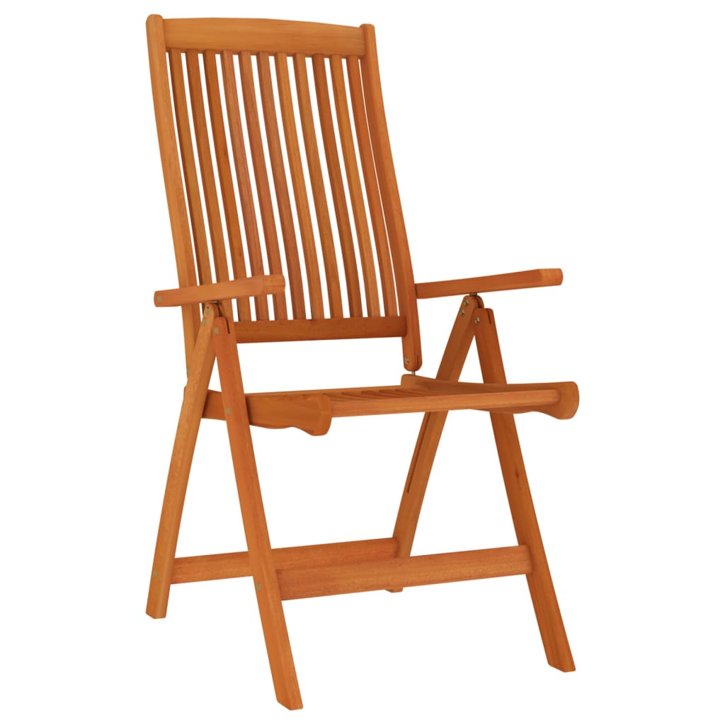 Set of 6 Eucalyptus Folding Garden Chairs - Solid Wood Build