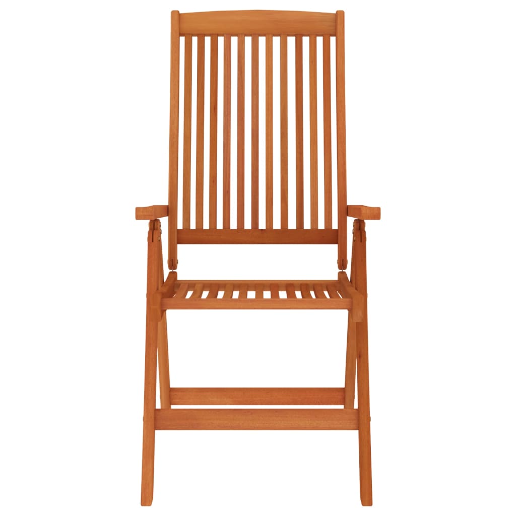 Set of 6 Eucalyptus Folding Garden Chairs - Solid Wood Build