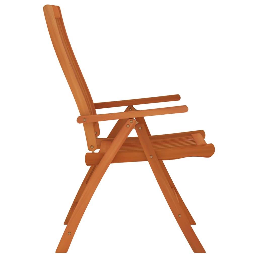 Set of 6 Eucalyptus Folding Garden Chairs - Solid Wood Build