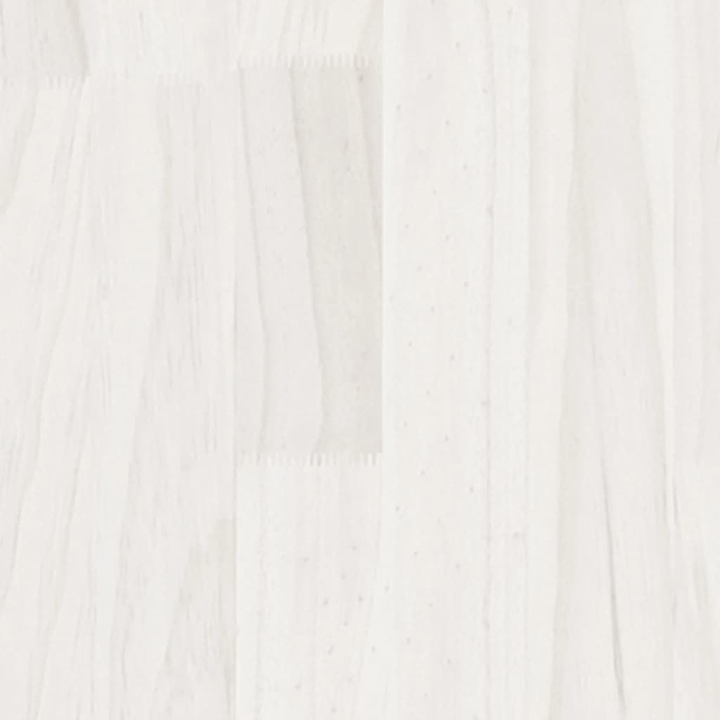 Coffee Table White 75x50x33.5 cm Solid Pinewood
