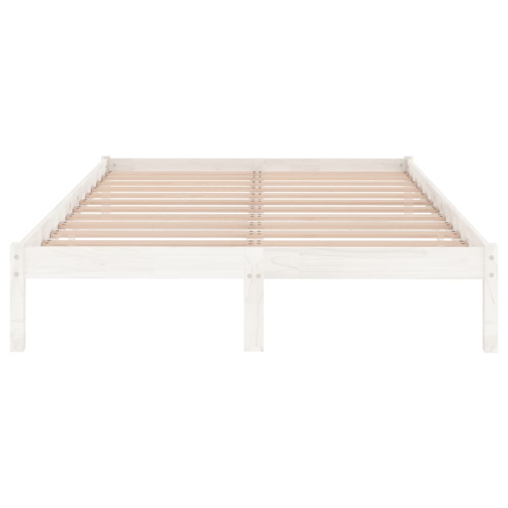 White Solid Wood Bed Frame 200x200 cm - vidaXL 810038