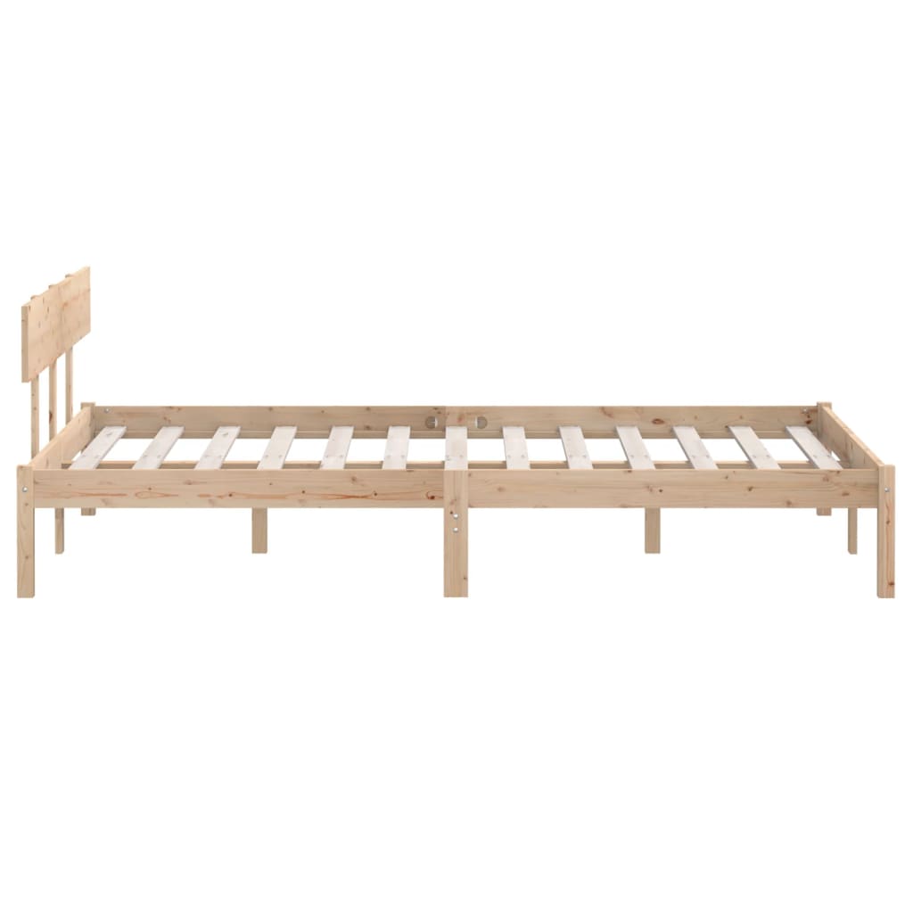 Solid Wood Bed Frame 140x190 cm - Durable & Stylish Design