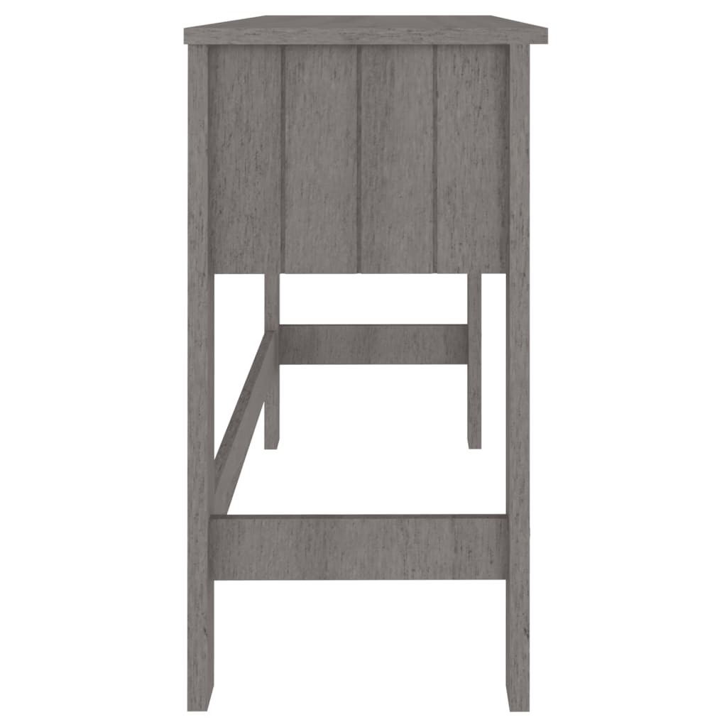 Solid Wood Pine Desk HAMAR, Light Grey, 110x40x75 cm