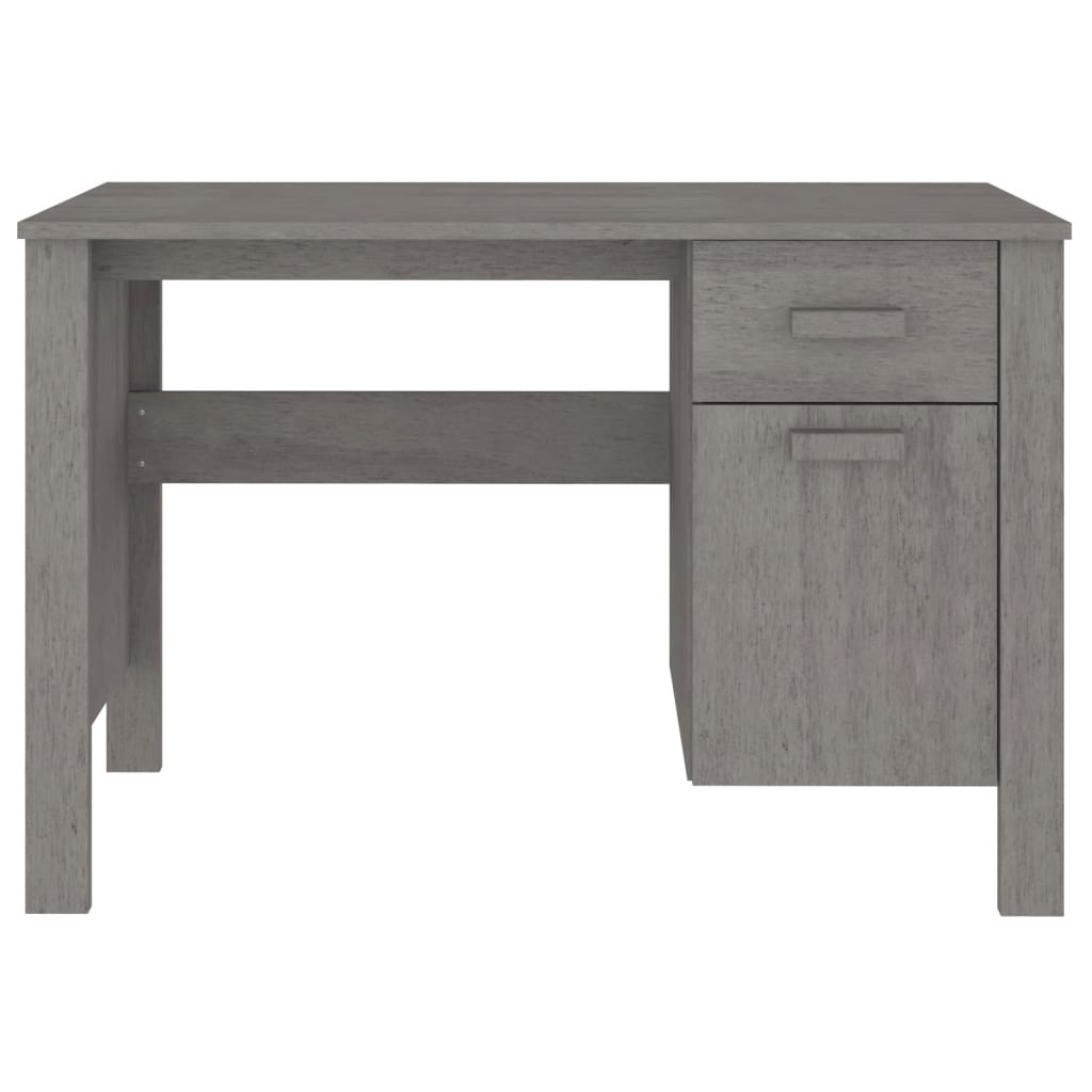 Solid Wood Pine Desk HAMAR - Light Grey, 113x50x75 cm