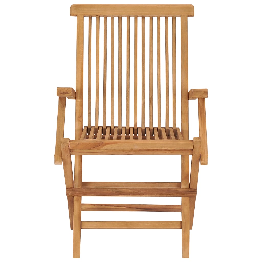 8-Piece Folding Garden Chairs, Solid Teak Wood, Durable & Stylish