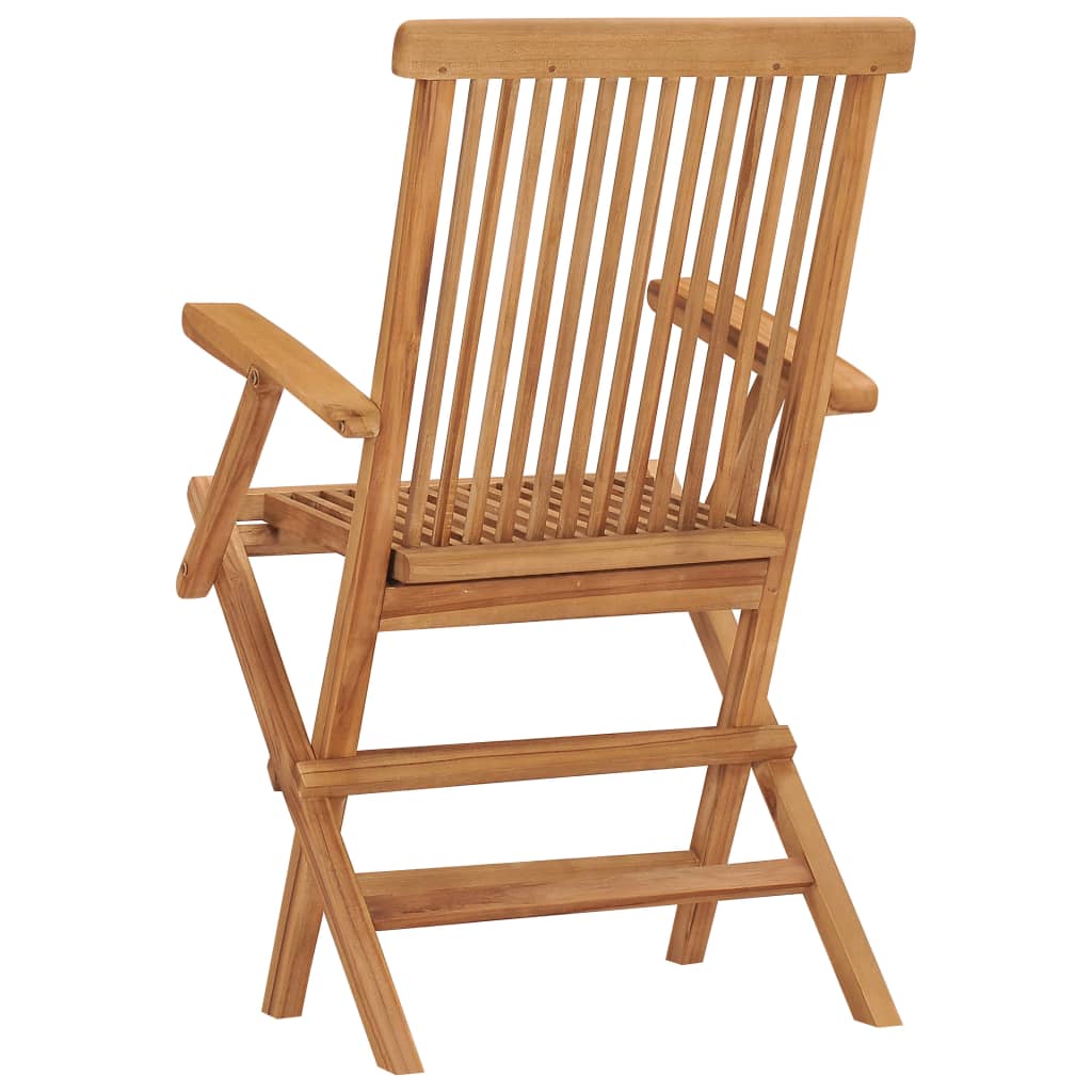 8-Piece Folding Garden Chairs, Solid Teak Wood, Durable & Stylish