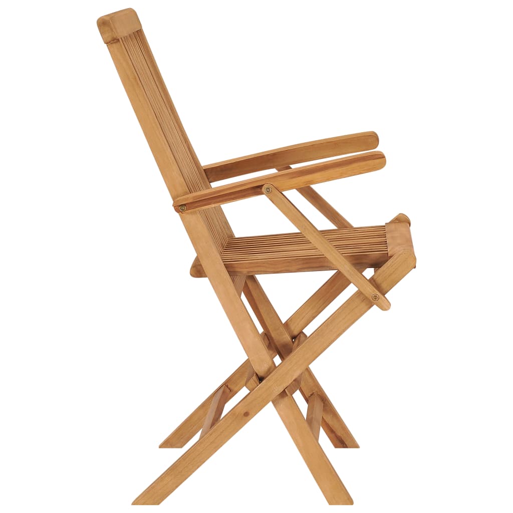 8-Piece Folding Garden Chairs, Solid Teak Wood, Durable & Stylish