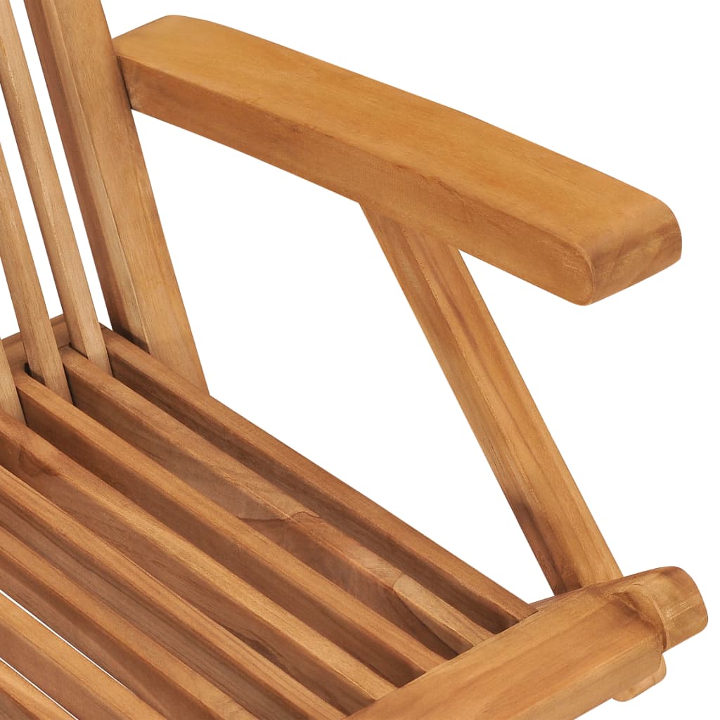 8-Piece Folding Garden Chairs, Solid Teak Wood, Durable & Stylish