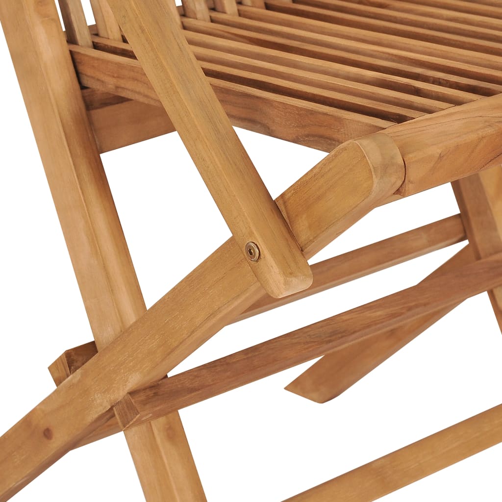 8-Piece Folding Garden Chairs, Solid Teak Wood, Durable & Stylish