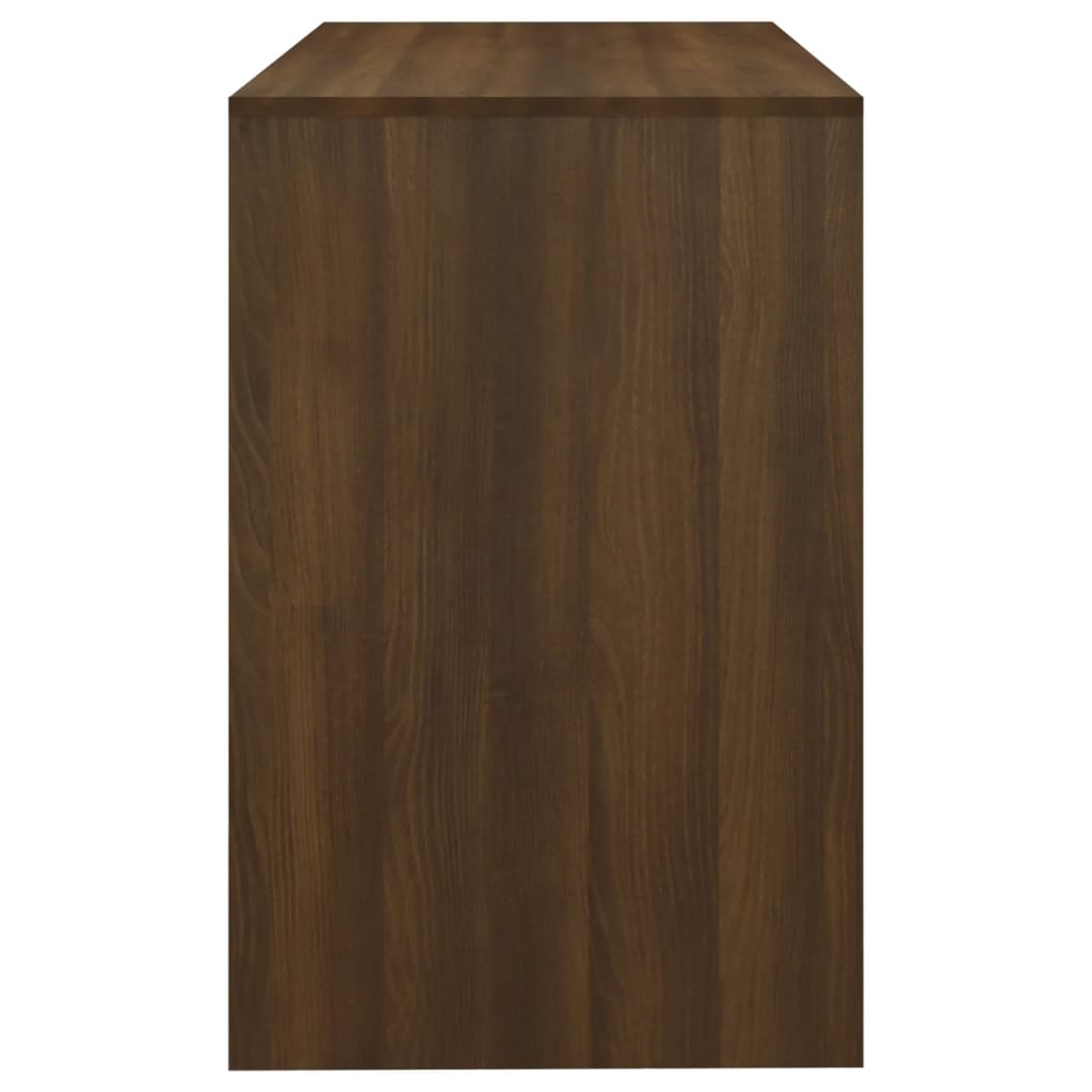 Brown Oak Desk - 101x50x76.5 cm, Engineered Wood办公桌
