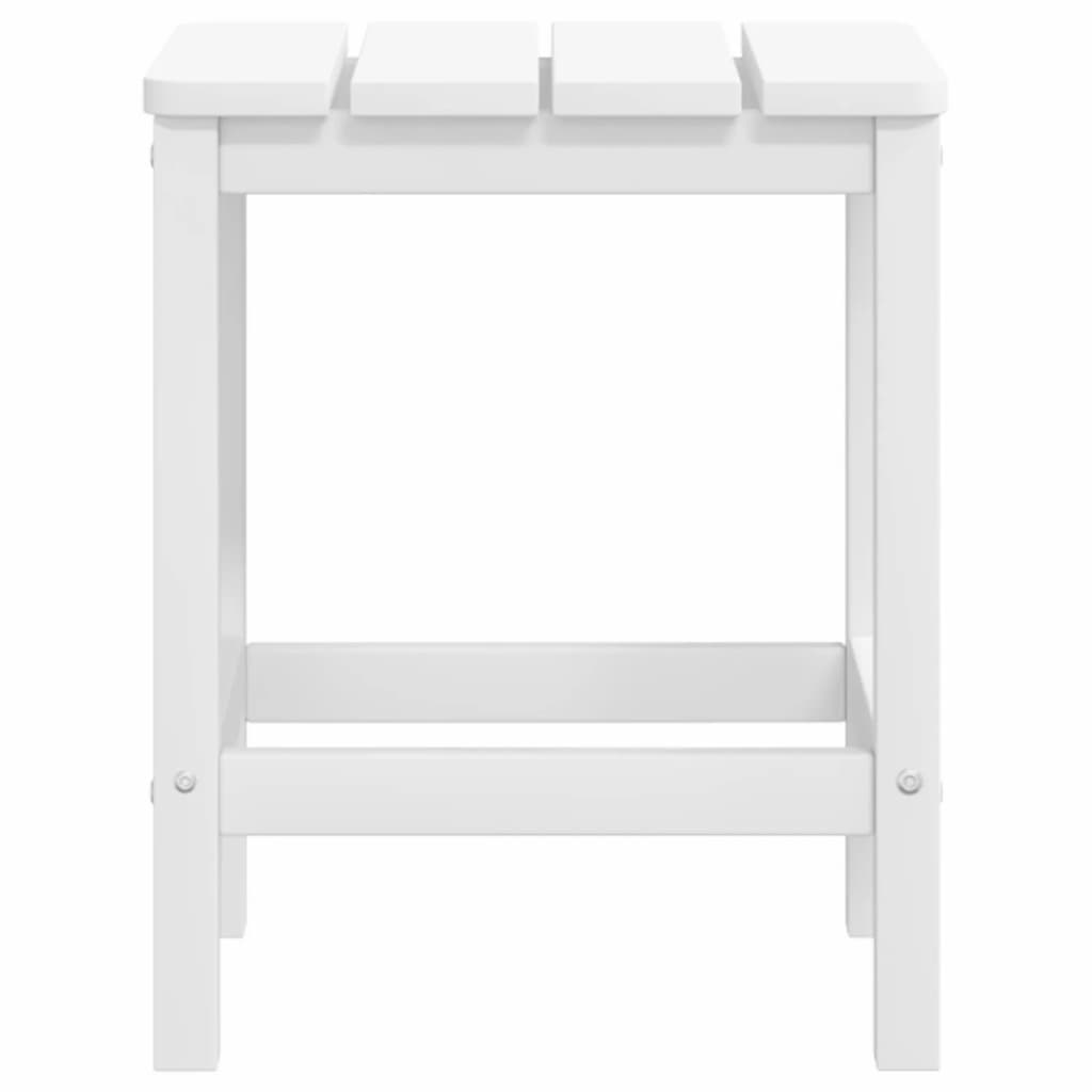 White HDPE Garden Adirondack Chair Set with Footstool & Table
