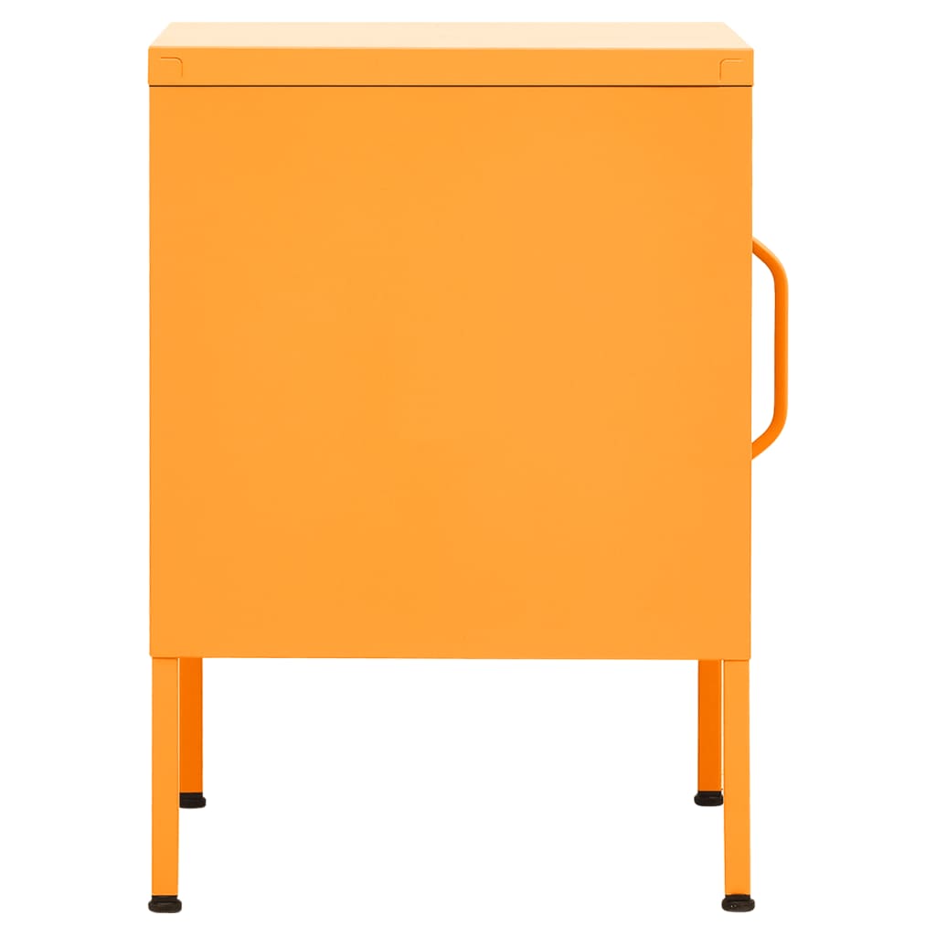 Mustard Yellow Steel Nightstands Set of 2, 35x35x51 cm