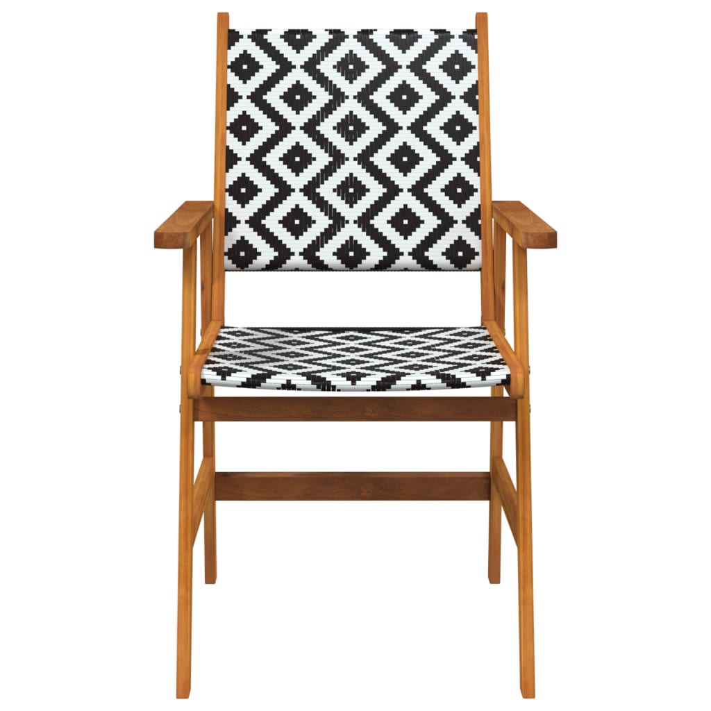 6-Piece Solid Acacia Wood Garden Chairs Set
