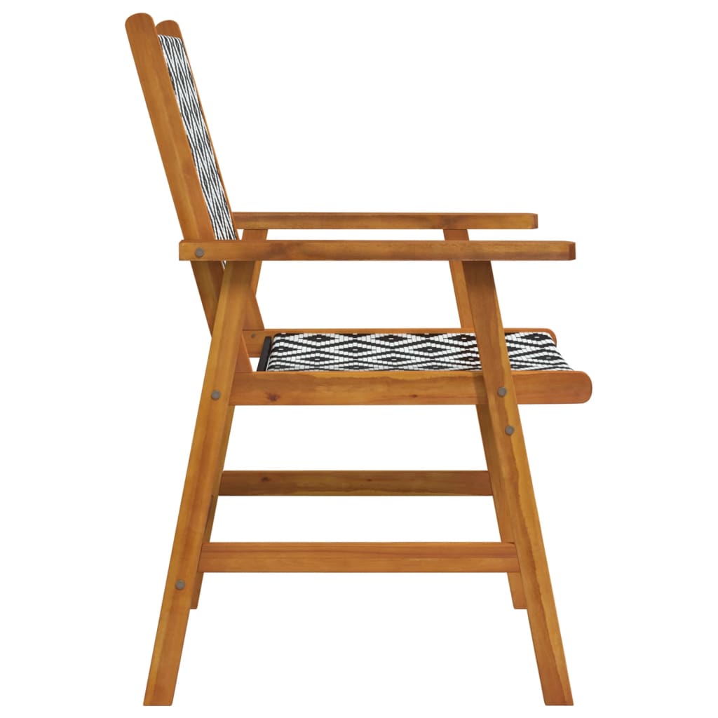 6-Piece Solid Acacia Wood Garden Chairs Set