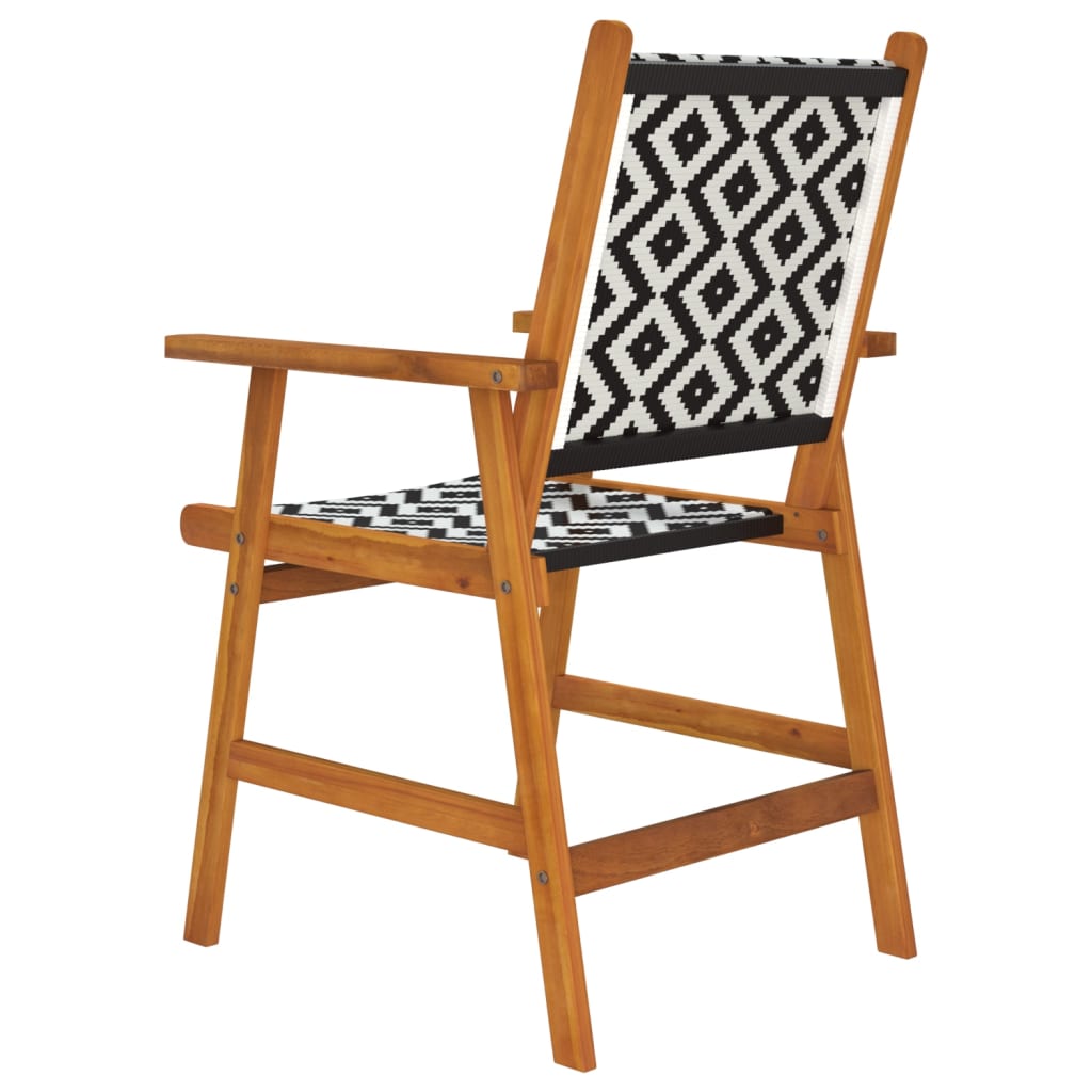 6-Piece Solid Acacia Wood Garden Chairs Set