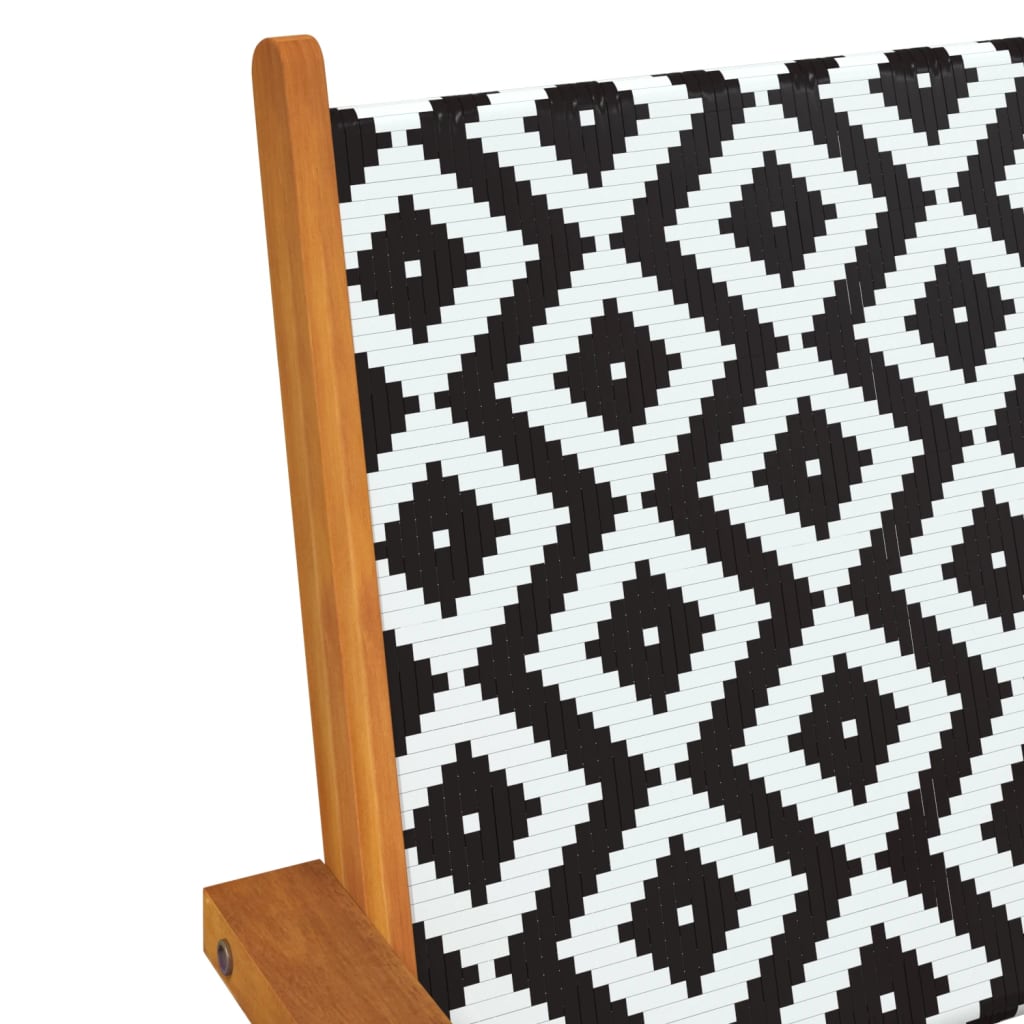 6-Piece Solid Acacia Wood Garden Chairs Set