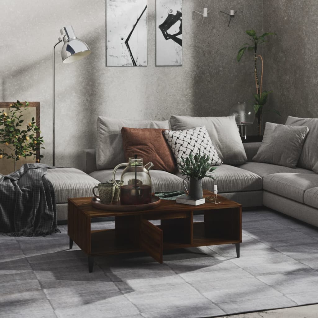 Coffee Table Brown Oak 103.5x60x35 cm Engineered Wood