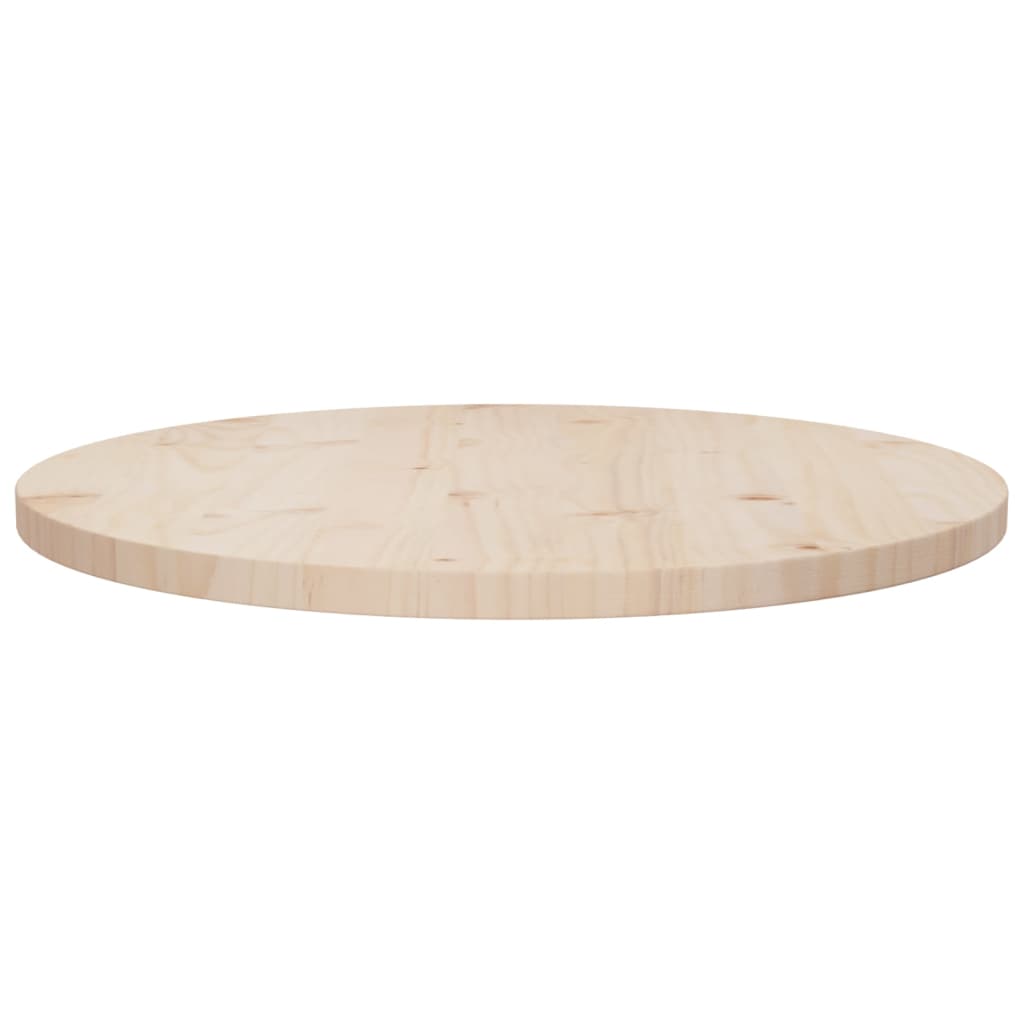 Round Solid Pine Table Top - Ø60x2.5cm Durable Wood Surface