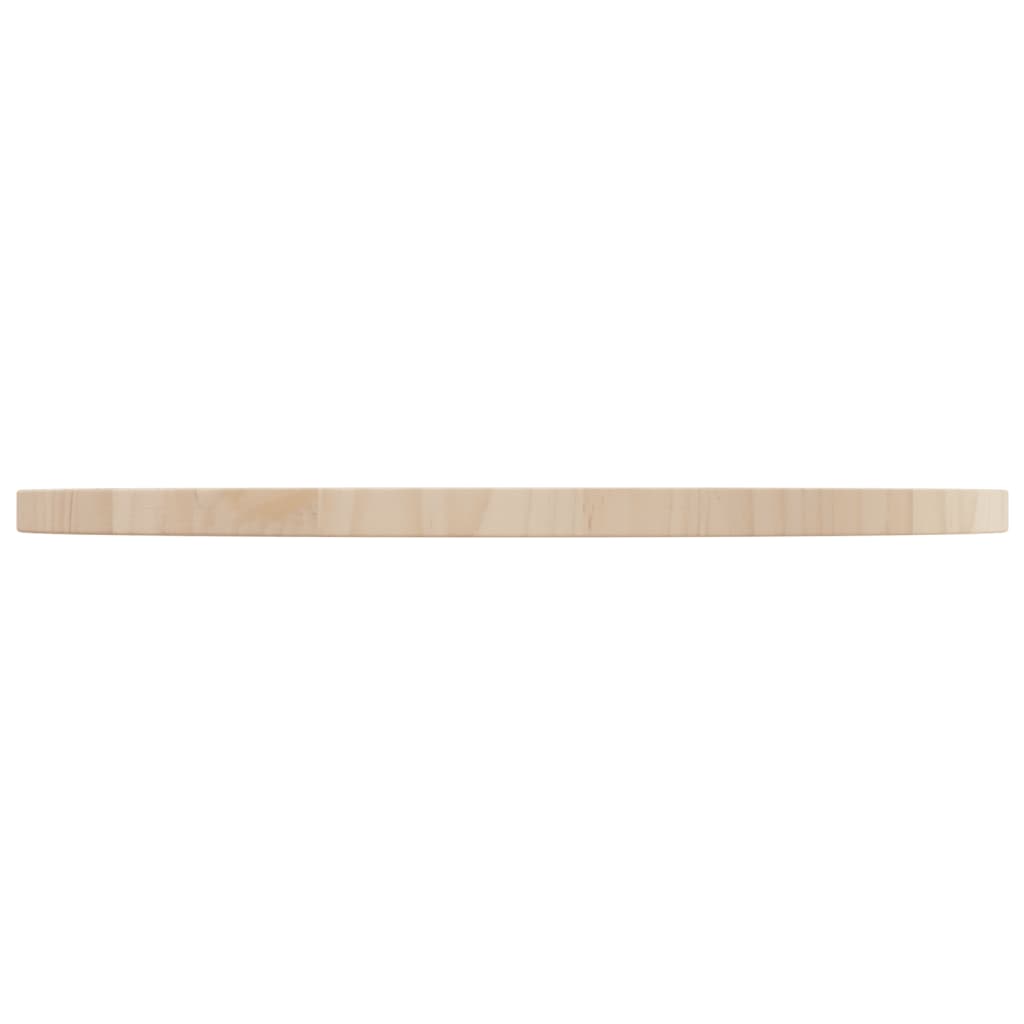 Round Solid Pine Table Top - Ø60x2.5cm Durable Wood Surface