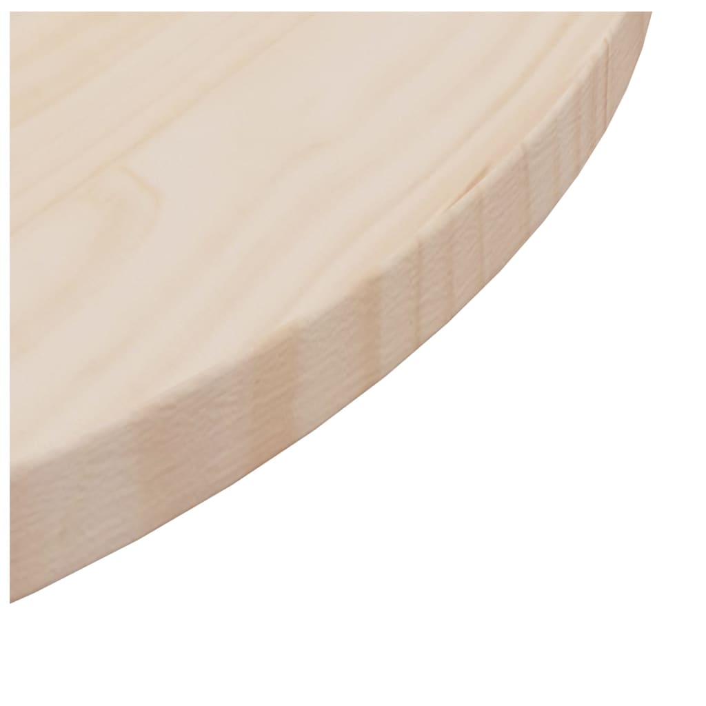 Round Solid Pine Table Top - Ø60x2.5cm Durable Wood Surface