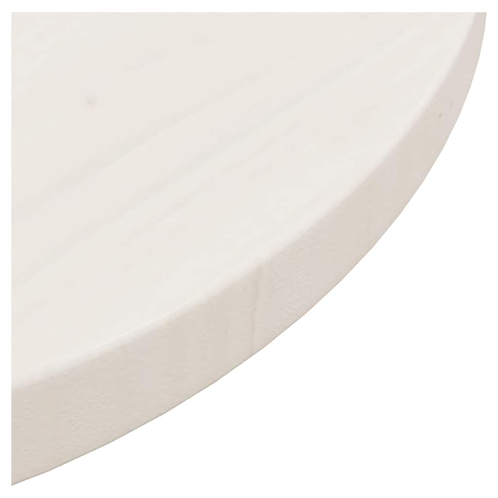 Solid Pine White Table Top Ø40x2.5 cm - Durable & Stylish