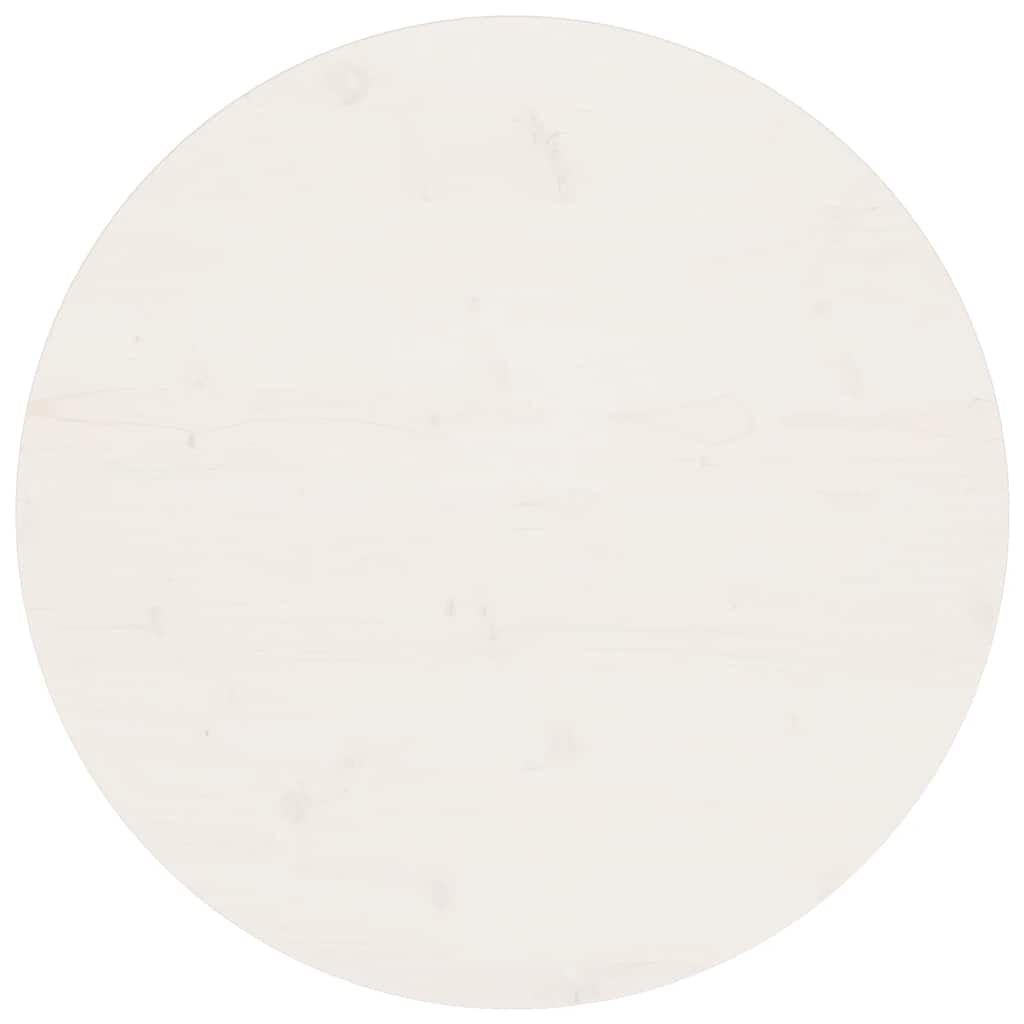 Solid Wood Pine Table Top White Ø70x2.5 cm Durable Finish