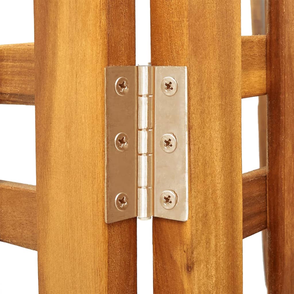 Solid Acacia Wood 4-Panel Room Divider, 162x2x180 cm