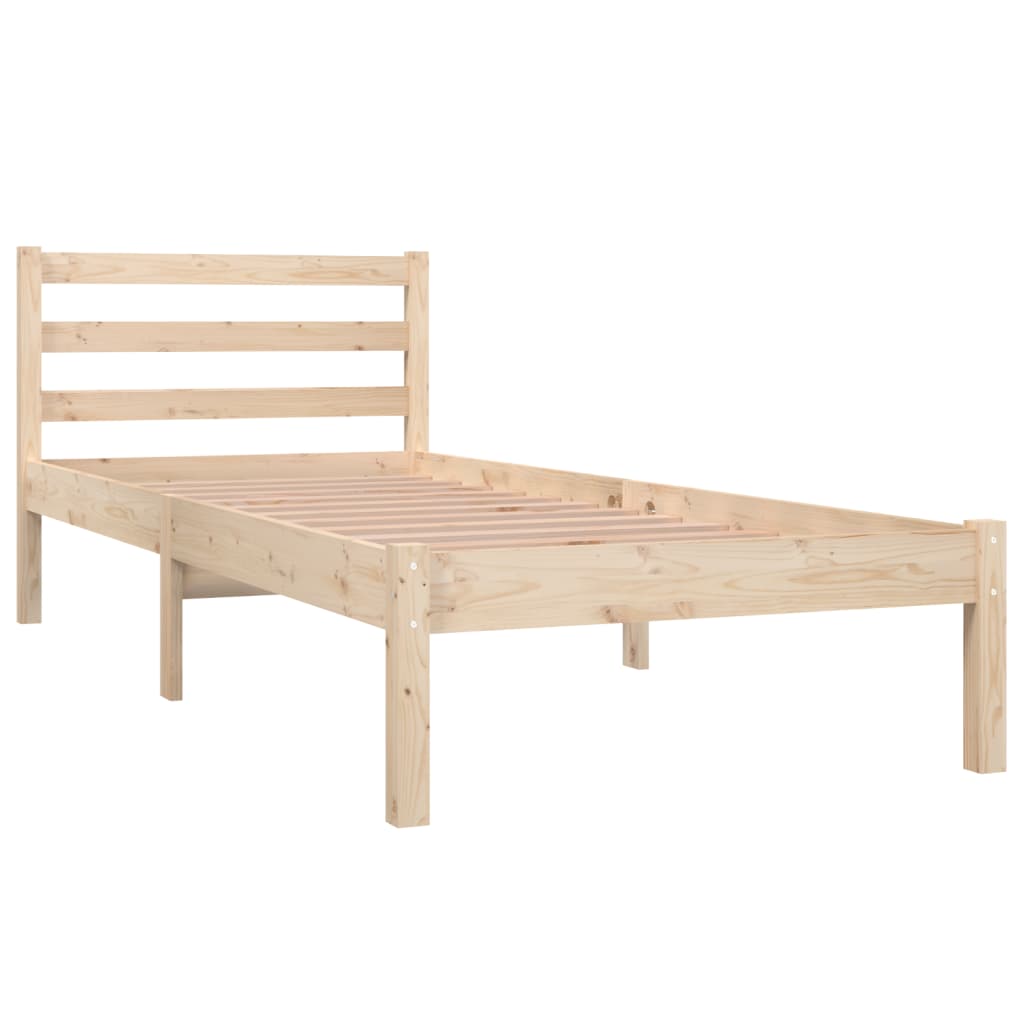 Compact 75x190cm Wood Bed Frame, Small Single, No Mattress